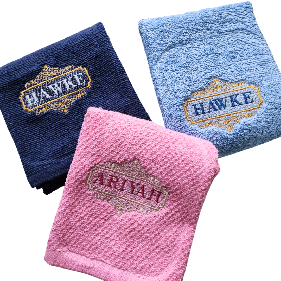 Customized Embroidered Hand Towels (16" x 27")