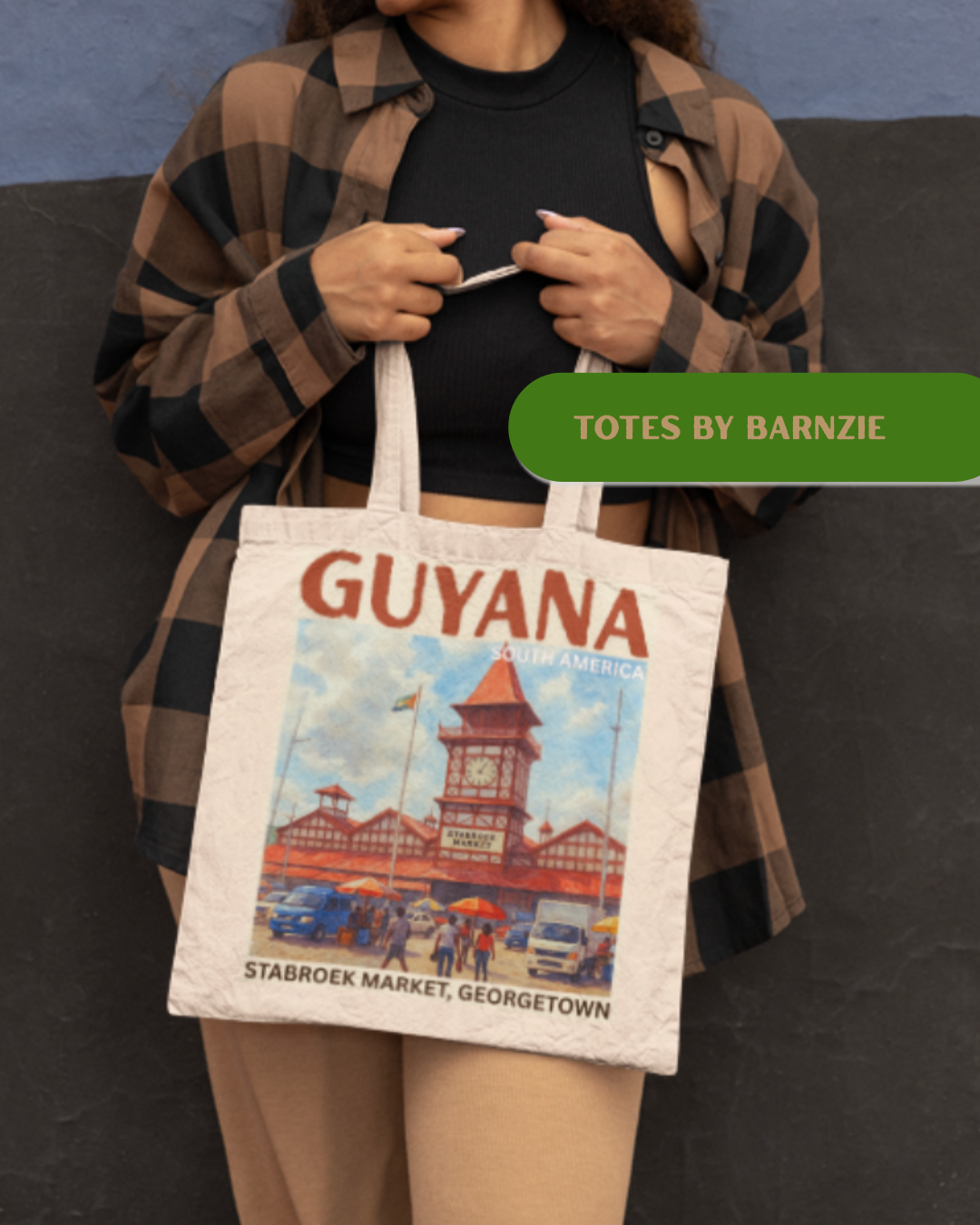 Barnzie Canvas Tote Bags - Guyana South America Collection