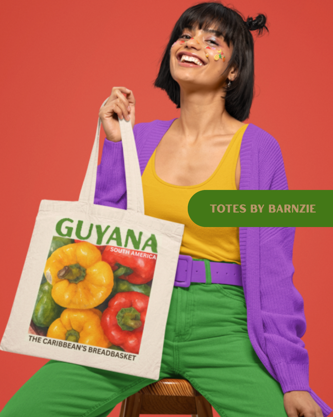 Barnzie Canvas Tote Bags - Guyana South America Collection