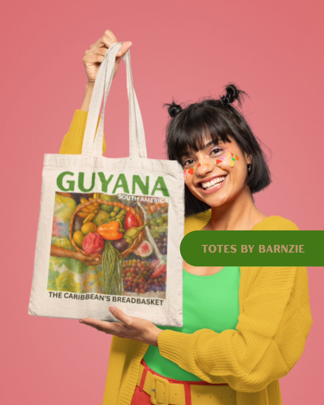 Barnzie Canvas Tote Bags - Guyana South America Collection